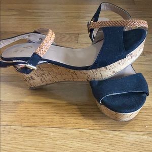 Mix No. 6 open toe wedge heel